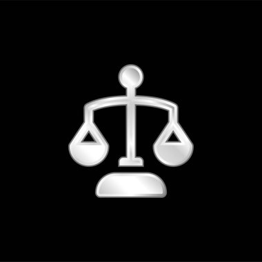 Gümüş kaplama metalik simgeyi dengele