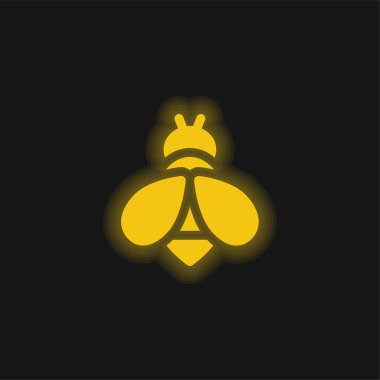 Arı sarısı parlak neon simgesi