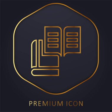 Altın satır premium logosu ya da simgesi