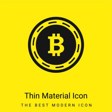 Bitcoin madeni para en az sarı madde simgesi