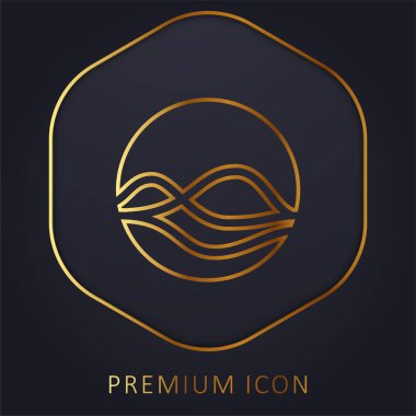 Altın çizgi premium logosu ya da simgesi