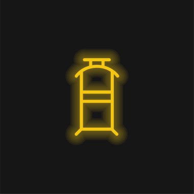 Yatak odası askısı Sarı parlak neon ikon