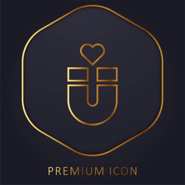 Çekim altın çizgisi prim logosu veya simgesi