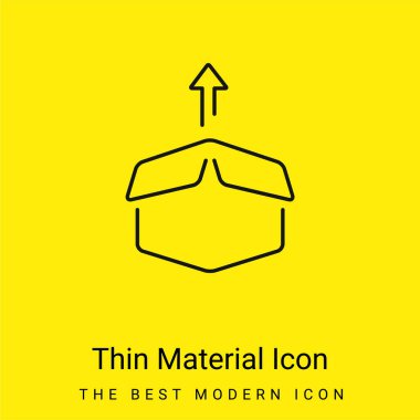 Kutu Paketi Ultra İnce Taslak Yukarı Oklu en az sarı malzeme simgesi