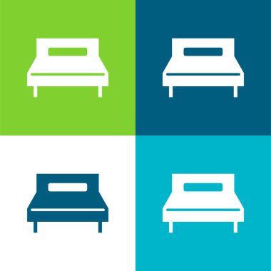Büyük Çift Yatak Düz Dört Renk En düşük simge kümesi