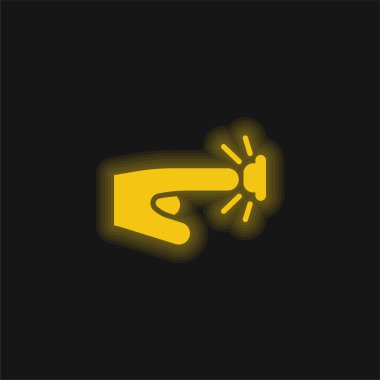 Alarm Düğmesi sarı parlayan neon simgesi