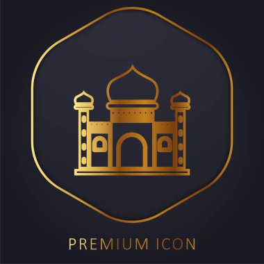 Mavi Cami altın çizgisi logosu veya simgesi