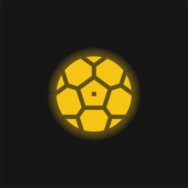 Top sarı parlak neon simgesi