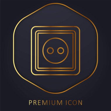 Big Socket golden line premium logo or icon clipart