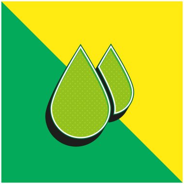 Kan Yeşili ve Sarı Modern 3D vektör simgesi logosu