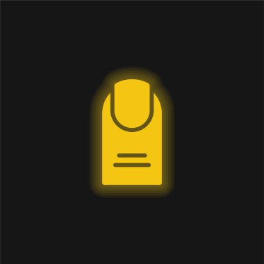 Büyük parmak sarı parlak neon simgesi