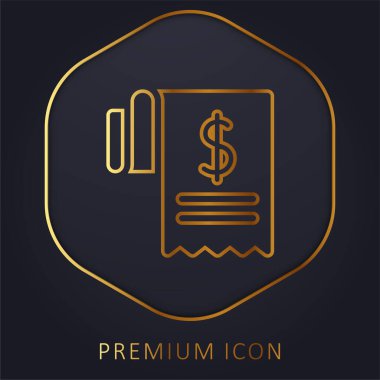 Bill golden line premium logo or icon clipart
