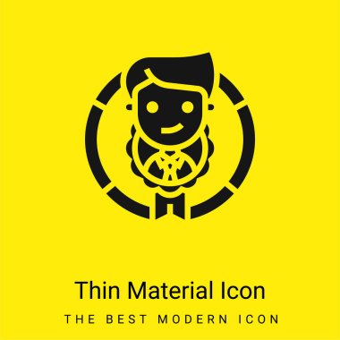 Appraisal minimal bright yellow material icon clipart