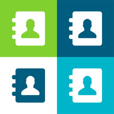 Gündem Düz 4 Renk en küçük simge kümesi