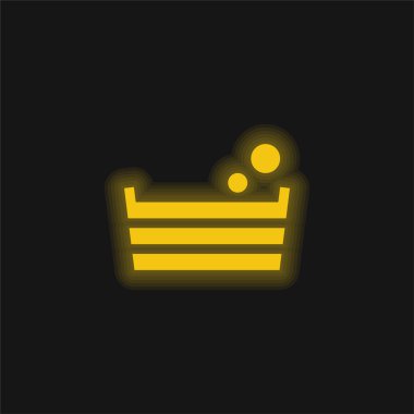 Banyo sarısı parlak neon simgesi