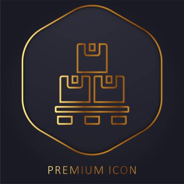 Altın çizgi prim logosu veya simgesi