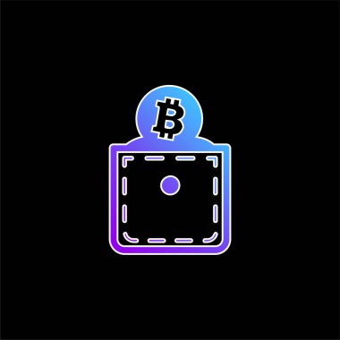Bitcoin Cep Mavi Gradyan vektör simgesi