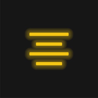 Ortadaki sarı parlak neon simgesini hizala