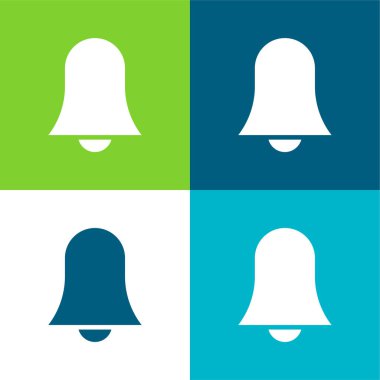 Bell Düz 4 renk simgesi seti