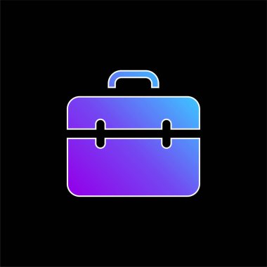 Evrak çantası mavi gradyan vektör simgesi