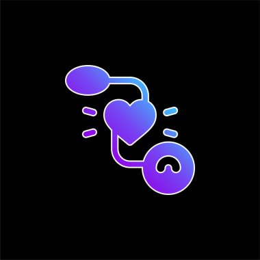 Kan basıncı göstergesi mavi gradyan vektör simgesi