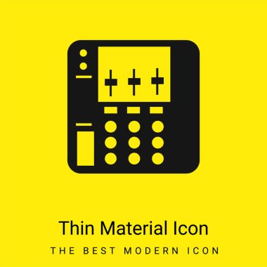 Audio Equalizer Device minimal bright yellow material icon clipart