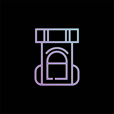 Sırt çantası mavi gradyan vektör simgesi