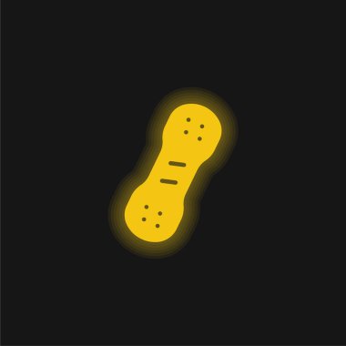 Sargı bezi sarı parlak neon simgesi