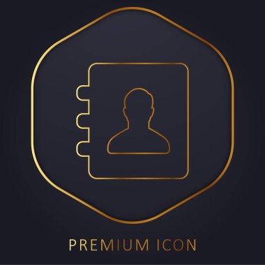 Gündem altın çizgisi prim logosu veya simgesi