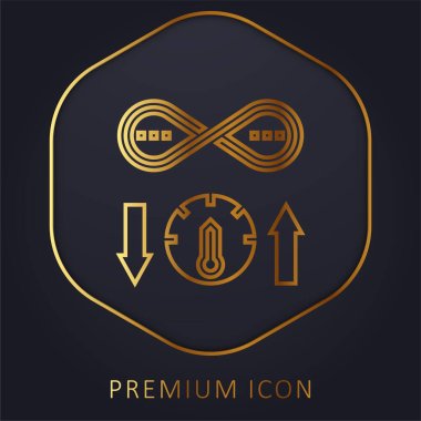 Bant genişliği altın çizgi premium logosu veya simgesi