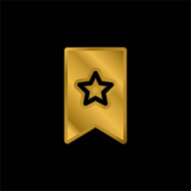 Yer imi altın kaplamalı metalik simge veya logo vektörü