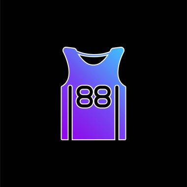Basketball Jersey blue gradient vector icon clipart