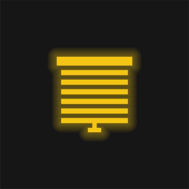 Kör sarı parlak neon simgesi