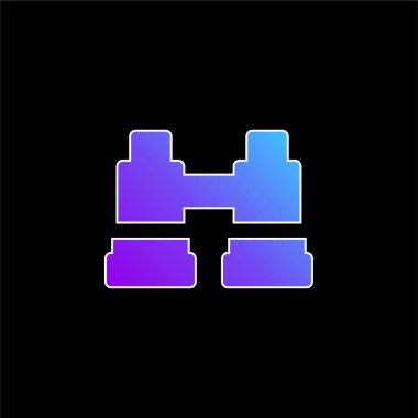 Dürbünler mavi eğimli vektör simgesi