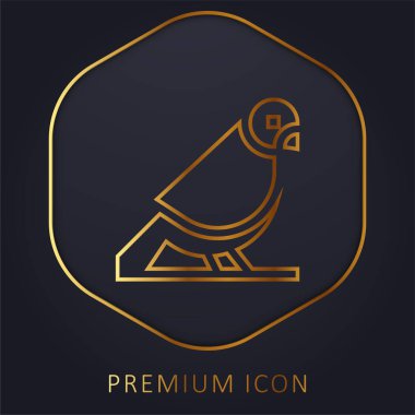 Kuş altın çizgisi premium logosu veya simgesi
