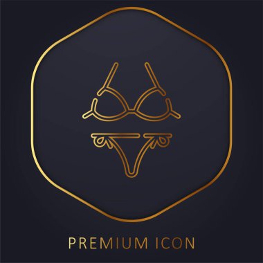 Bikini altın çizgisi prim logosu veya simgesi