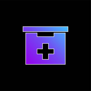 Banyo İlk Yardım Çantası Mavi Gradyan vektör simgesi