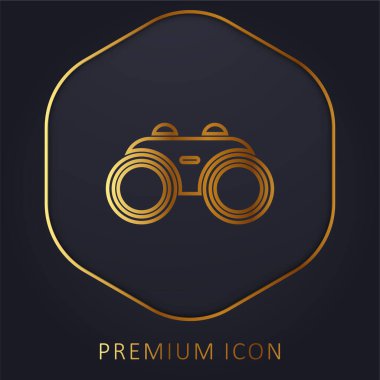Binoküler altın çizgi prim logosu veya simgesi