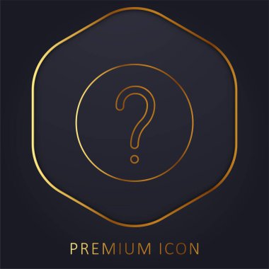 About golden line premium logo or icon clipart