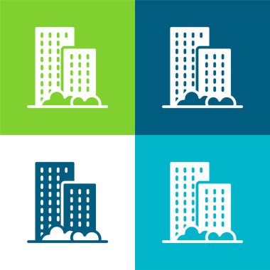 Daire Düz Düz Renk simgesi seti