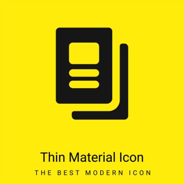 Kitaplar asgari düzeyde parlak sarı malzeme simgesi