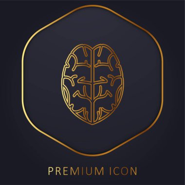 Beyin altın çizgisi prim logosu veya simgesi