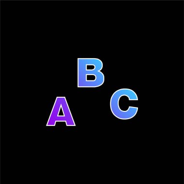 Abc Eğitim mavi gradyan vektör simgesi