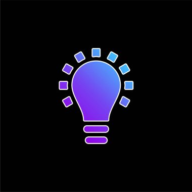 Black Lightbulb Creativity Symbol blue gradient vector icon clipart