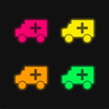 Parlayan neon vektör simgesi