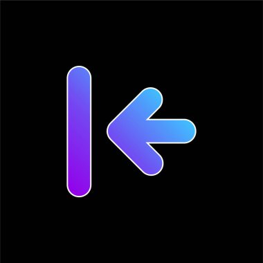 Birinci Parça Mavi Yön vektör simgesine Geri Oku