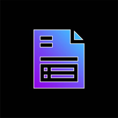 Bill mavi gradyan vektör simgesi