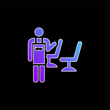 Berber mavi gradyan vektör simgesi