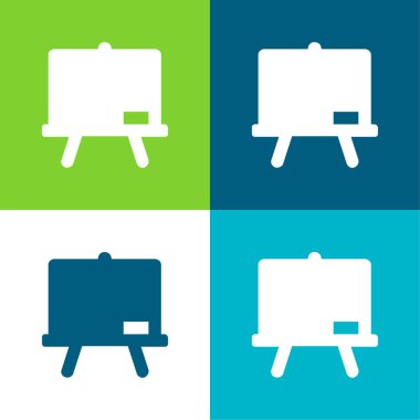 Tahta Düz 4 renk en küçük simge kümesi