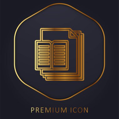 Altın satır premium logosu ya da simgesi